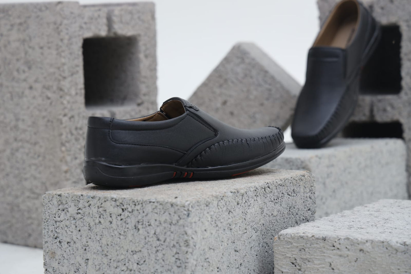 WellFit Men’s Black Slip-On Loafer