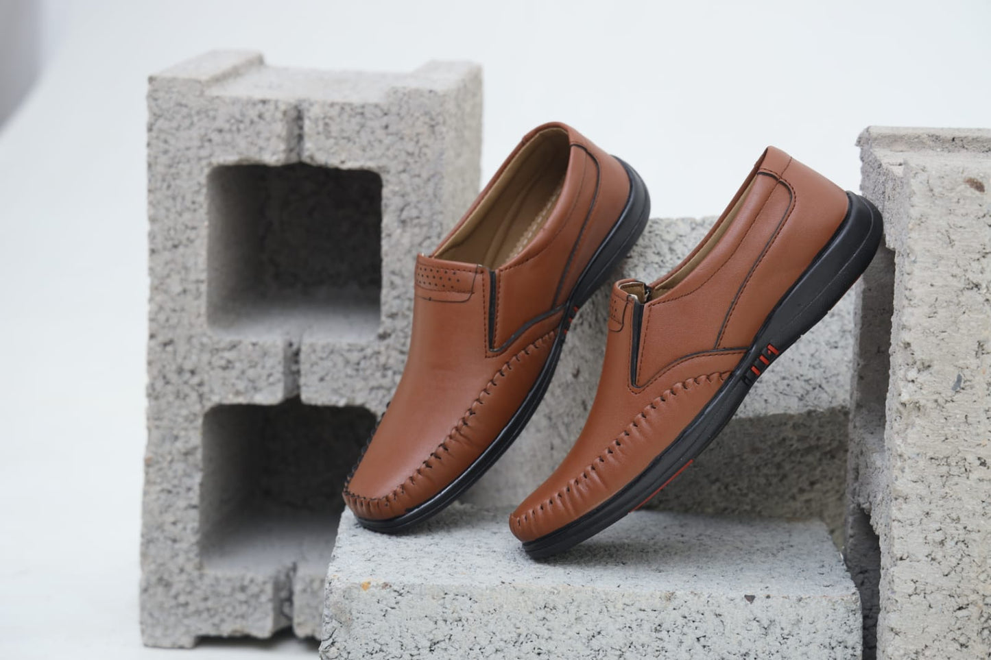 WellFit Men’s Tan Slip-On Loafer